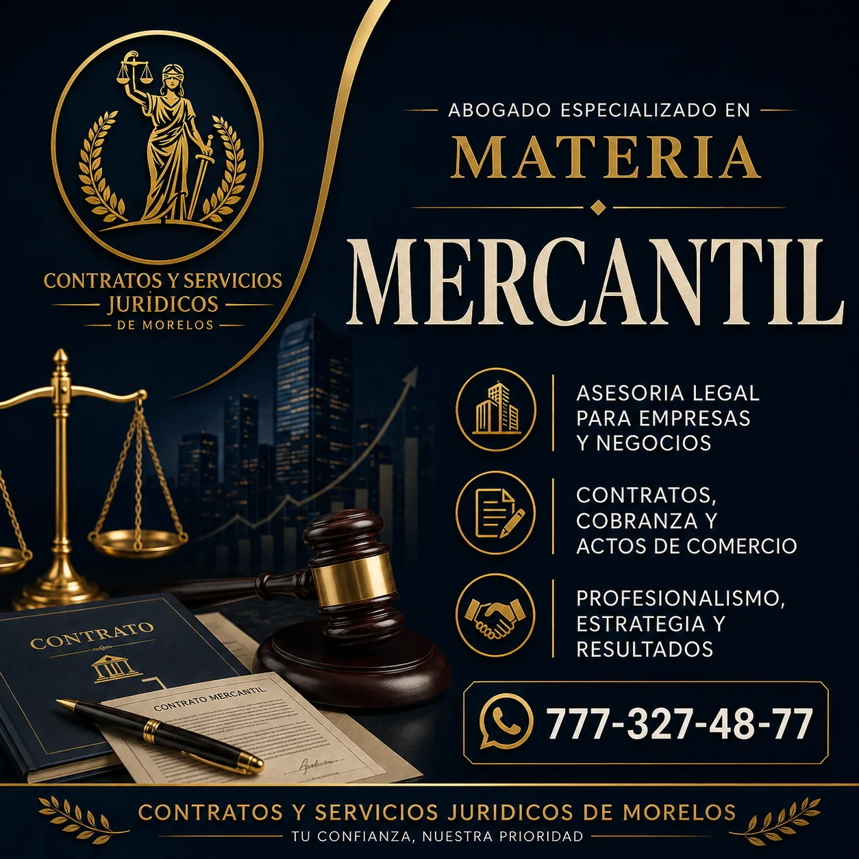 Servicio jurídico en materia mercantil